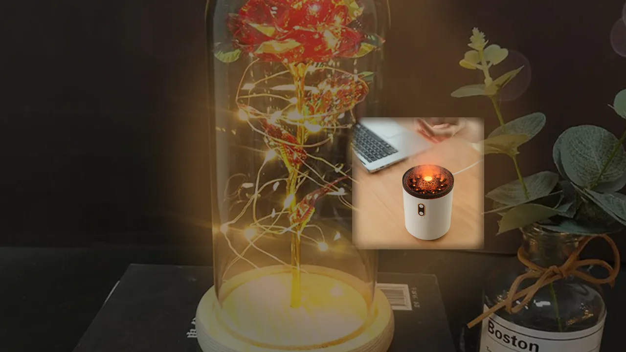 Cauora Volcano Flame Diffuser styled as a calm everyday home object