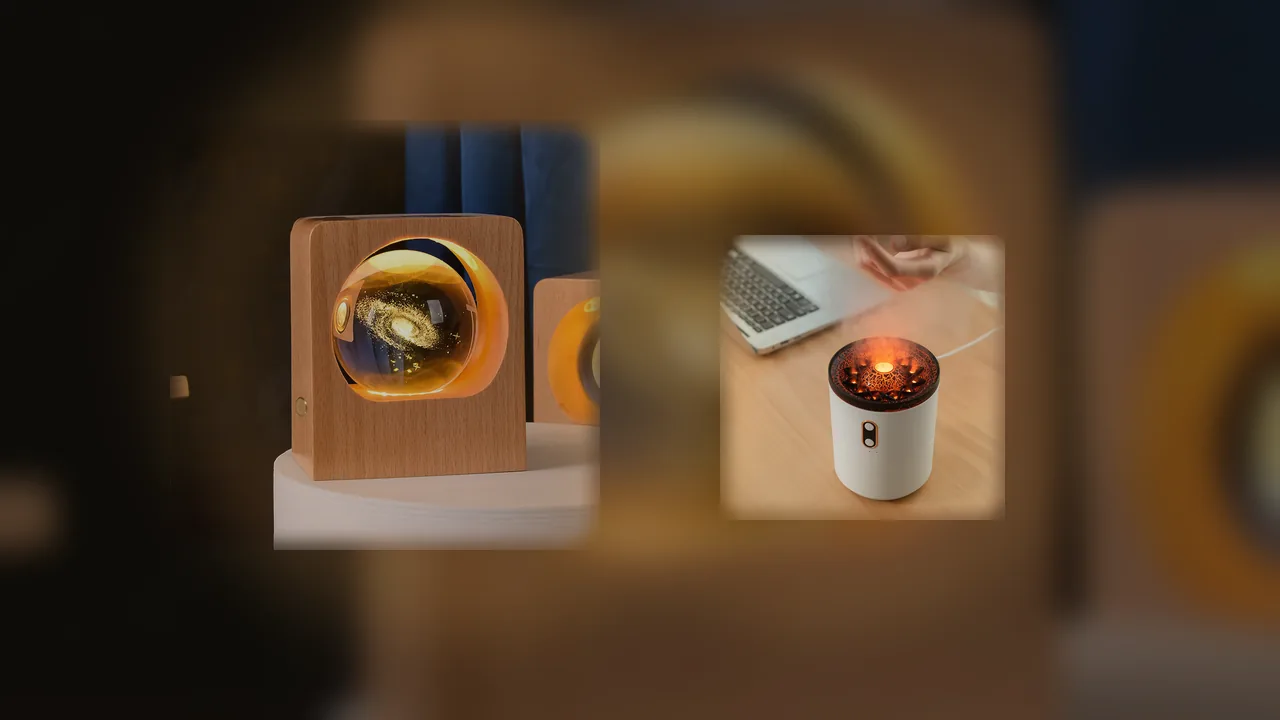 Cauora flame diffuser releasing gentle mist for a calm night routine