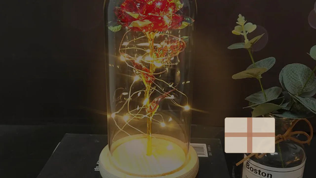 Cauora glowing rose glass dome styled as a thoughtful ambient home gift