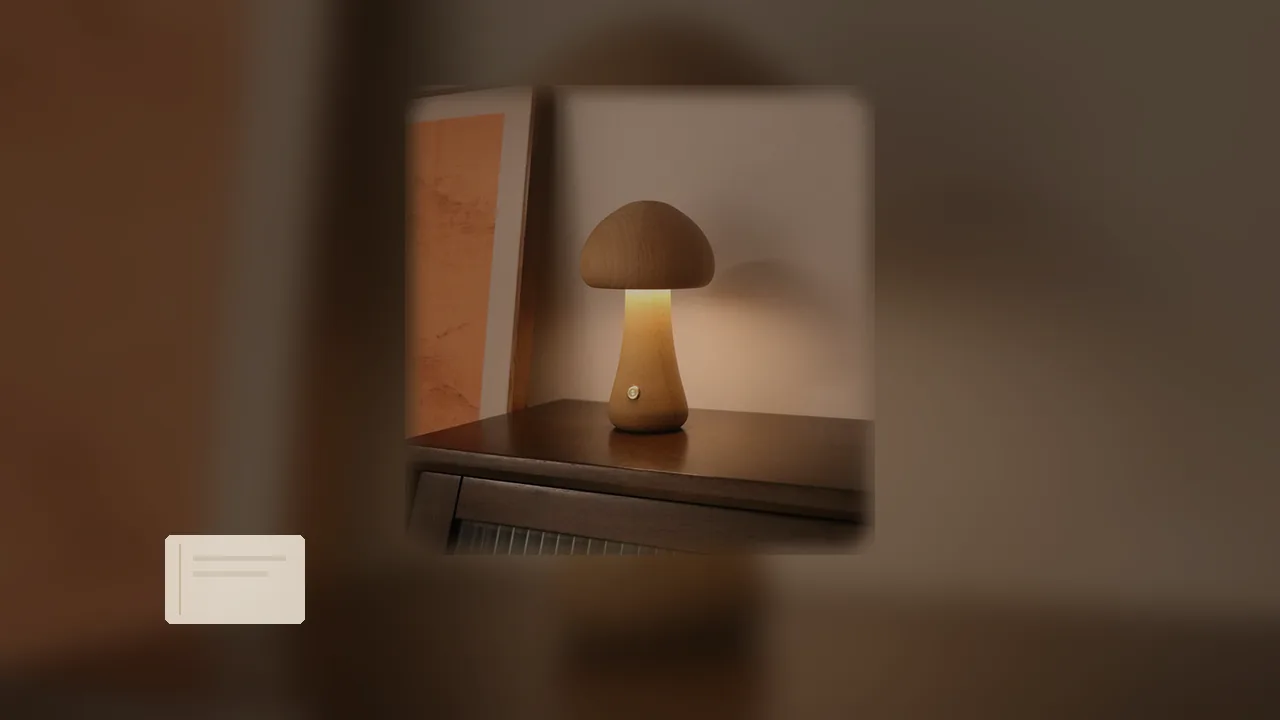 Warm Cauora bedside glow lamp creating a calm room after sunset