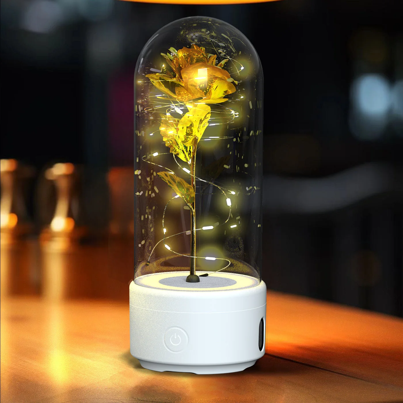 White Base - Gold Flower